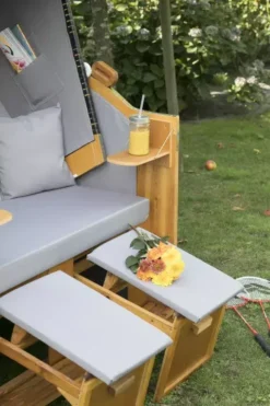 Strandkorb Baltic PE Schwarz Dessin Uni Grau 17 Strandkorb Baltic PE Schwarz Dessin Uni Grau -Schemel Shop 00425 strandkorb baltic schwarz uni grau milieu 3