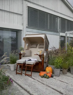 Strandkorb Spiekeroog Mahagoni PE Grey Dessin 537 -Schemel Shop 01109 0645 Strandkorb Spiekeroog Mahagoni PE grey Dessin 510 Glas Becherhalter fuer Strandkoerbe2028429 5