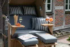 Strandkorb Spiekeroog Teak PE Grey Dessin 550 -Schemel Shop 01223 00645 Strandkorb Spiekeroog Teak Grey Dessin 544 Glas Becherhalter2028629 4