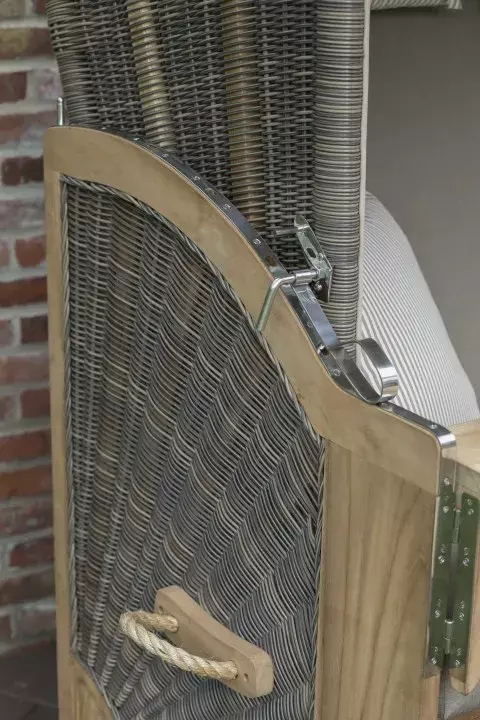 Strandkorb Spiekeroog Teak PE Grey Dessin 534 8 Strandkorb Spiekeroog Teak PE Grey Dessin 534 – Bild 6