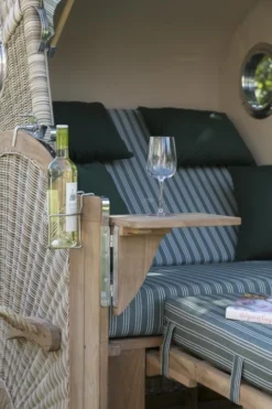 Strandkorb Amrum Teak PE Shell Dessin 505-KOMPLETTSET -Schemel Shop 01404 Strandkorb Amrum Teak Bullauge shell 504 milieu20281129 5