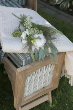 Strandkorb Amrum Teak PE Shell Dessin 504 -Schemel Shop 01404 strandkorb amrum teak bullauge shell 504 milieu 9