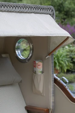 Strandkorb Norderney Mahagoni Bullauge PE Grey Dessin 537 -Schemel Shop 01509 Norderney Mahagoni Bullauge PE grey Dessin 5102028129 1