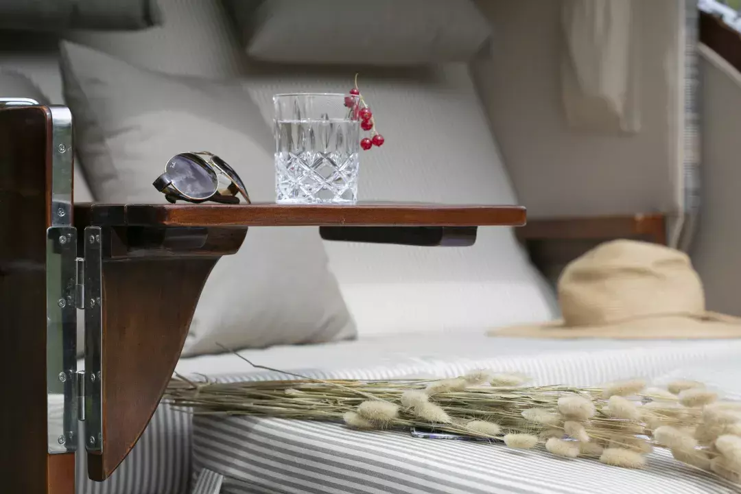 Strandkorb Norderney Mahagoni Bullauge PE Grey Dessin 518 8 Strandkorb Norderney Mahagoni Bullauge PE Grey Dessin 518 – Bild 6