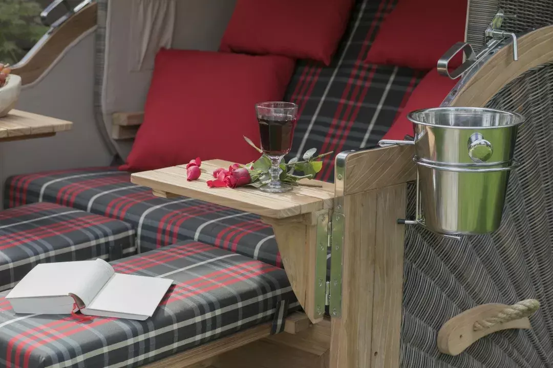 Strandkorb Norderney Teak Bullauge PE Grey Dessin 529 10 Strandkorb Norderney Teak Bullauge PE Grey Dessin 529 – Bild 8