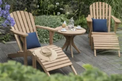 Liegesessel Adirondack Montreal Teak -Schemel Shop 02103 teaksessel adirondack montreal liegestuhl milieu 4