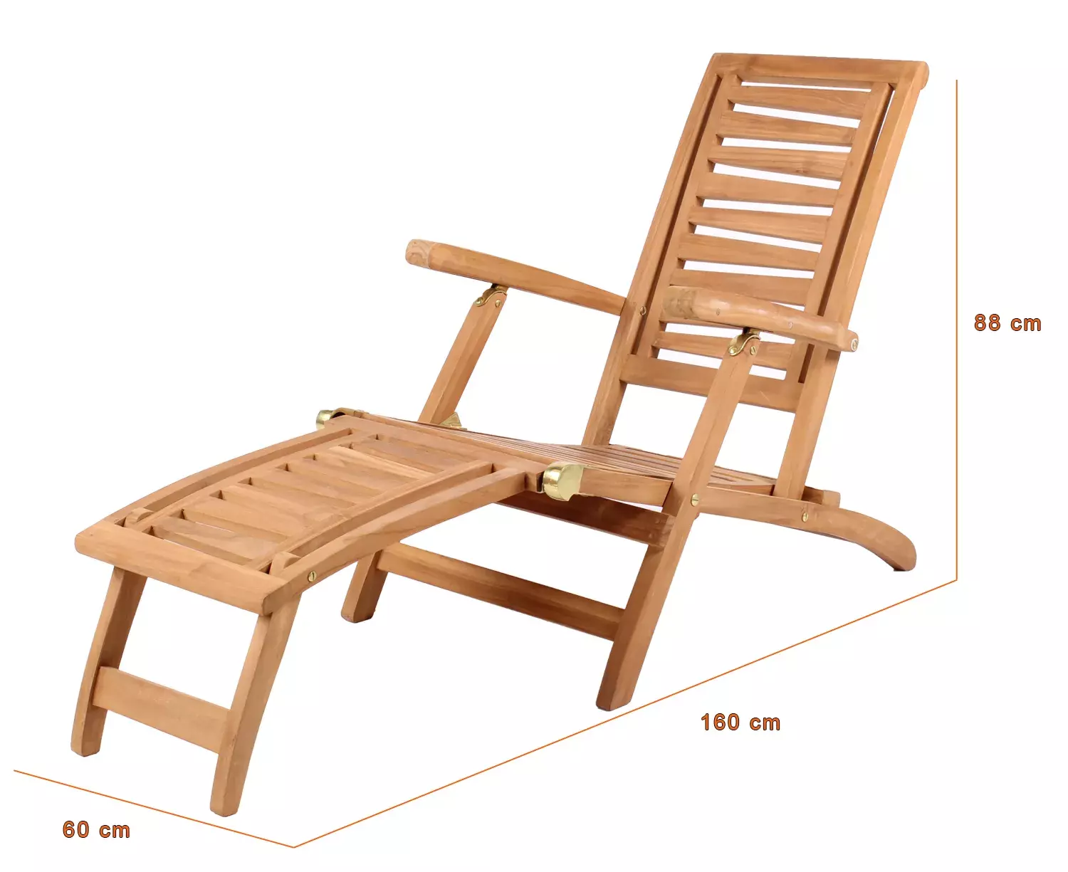 Deckchair ZickZack Teak 4 Deckchair ZickZack Teak – Bild 2
