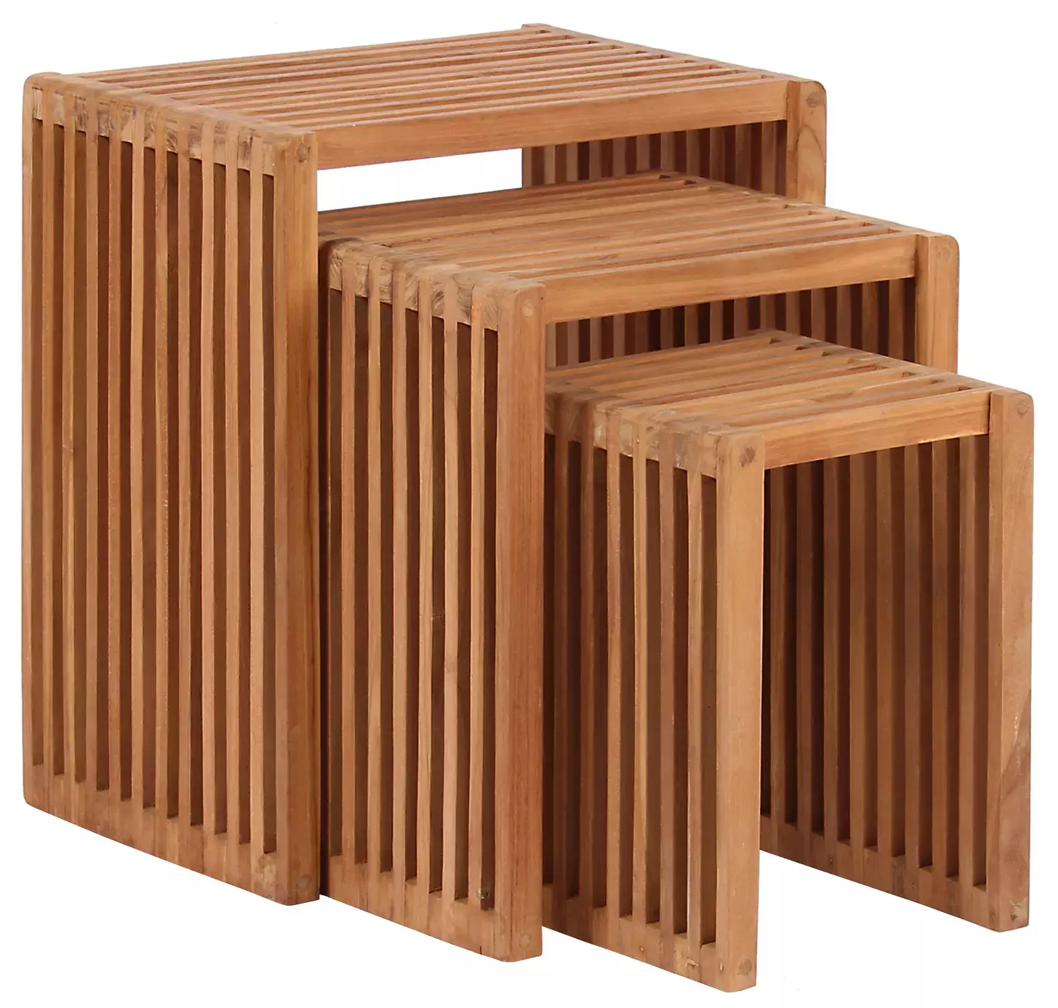 Beistelltisch 3er-Set Teak 3 Beistelltisch 3er-Set Teak