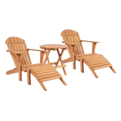 Liegesessel Adirondack Montreal Und Tisch Dorset Teak-KOMPLETTSET