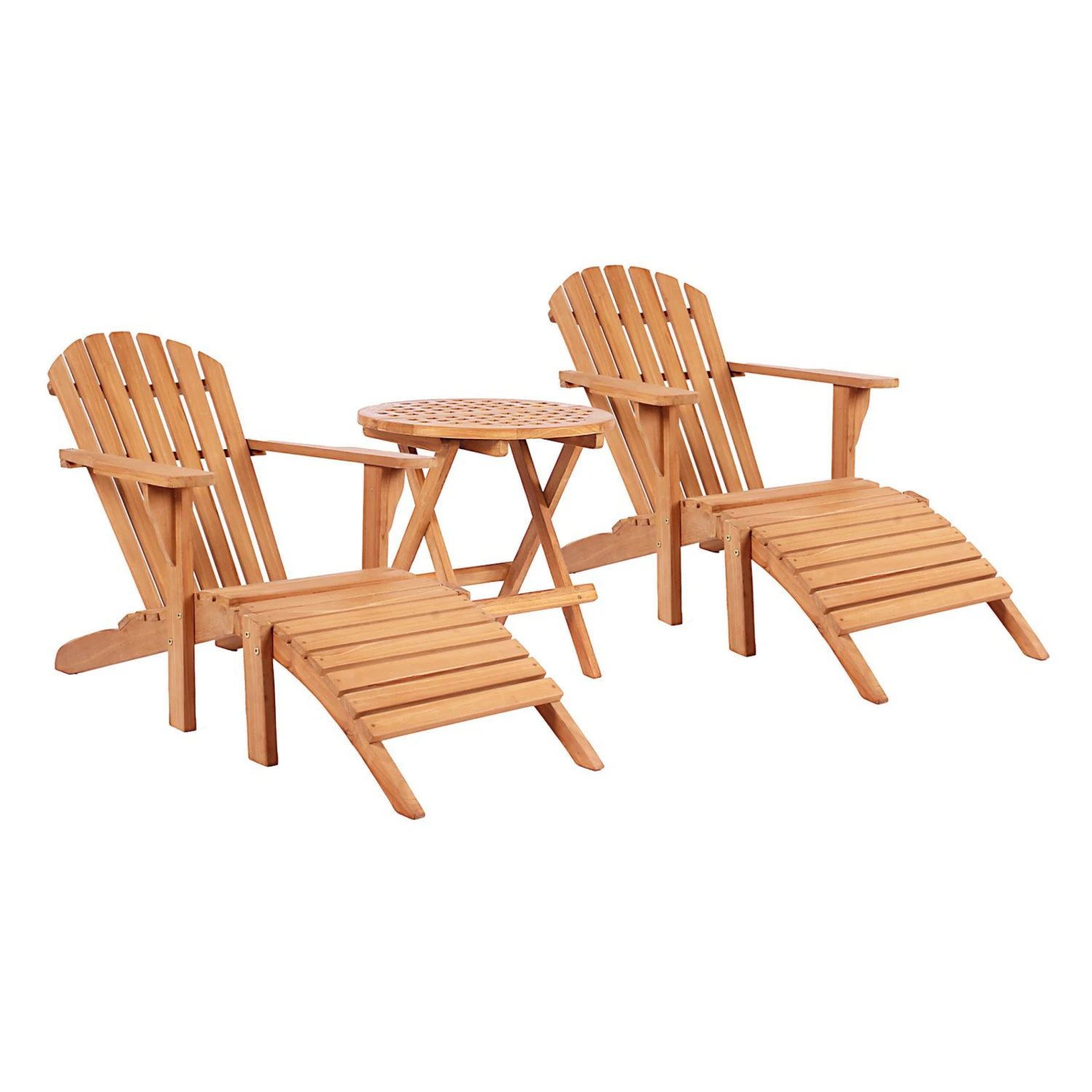 Liegesessel Adirondack Montreal Und Tisch Dorset Teak-KOMPLETTSET 3 Liegesessel Adirondack Montreal Und Tisch Dorset Teak-KOMPLETTSET