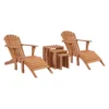 Liegesessel Adirondack Montreal Und Beistelltisch 3-er Set Teak-KOMPLETTSET -Schemel Shop 02128 komplettset adirondack montreal beistelltischset 1