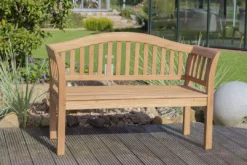 Gartenbank Wave Teak -Schemel Shop 02149 teak bank wave 120cm milieu 6