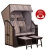 Strandkorb Compact PE Nature Grey Dessin 403