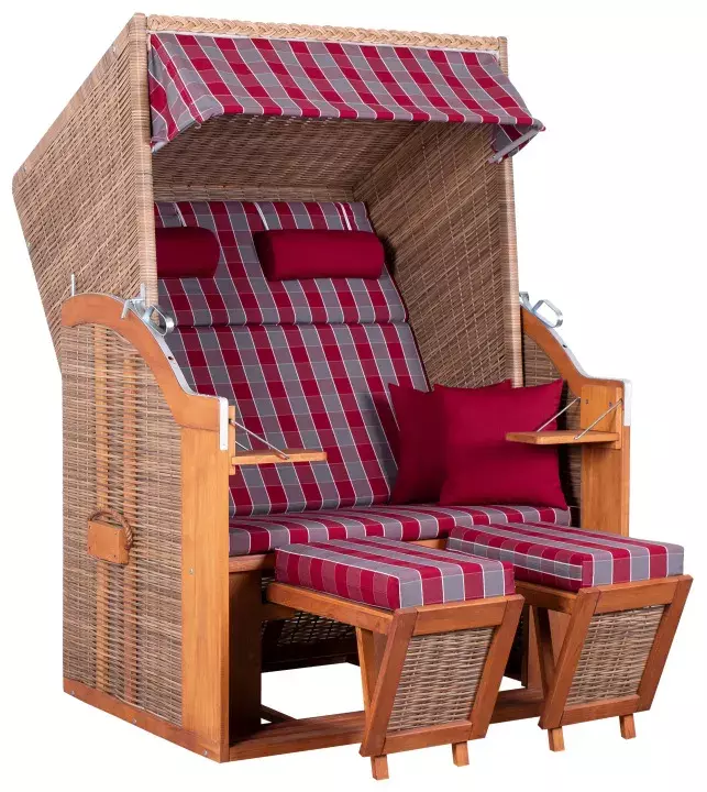 Strandkorb DeVries PURE® Standard PE Griseum Des. 472 3 Strandkorb DeVries PURE® Standard PE Griseum Des. 472