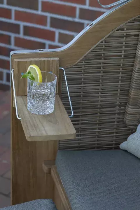 Strandkorb DeVries PURE® Wave XL PE Griseum Des. 474 5 Strandkorb DeVries PURE® Wave XL PE Griseum Des. 474 – Bild 3