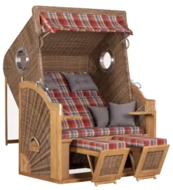 Strandkorb DeVries PURE® Cliff XL SUN PE Griseum Des. 429