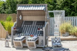 Strandkorb DeVries PURE® Cliff XXL SUN PE White Kubu Dessin 481 10 Strandkorb DeVries PURE® Cliff XXL SUN PE White Kubu Dessin 481 -Schemel Shop 3206948128P deVries Cliff XXL SUN white kubu Des 4812028129