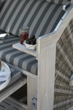 Strandkorb DeVries PURE® Cliff XXL SUN PE White Kubu Dessin 481 11 Strandkorb DeVries PURE® Cliff XXL SUN PE White Kubu Dessin 481 -Schemel Shop 3206948128P deVries Cliff XXL SUN white kubu Des 48120281629