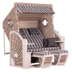 Strandkorb DeVries PURE® Cliff XXL SUN PE White Kubu Dessin 481