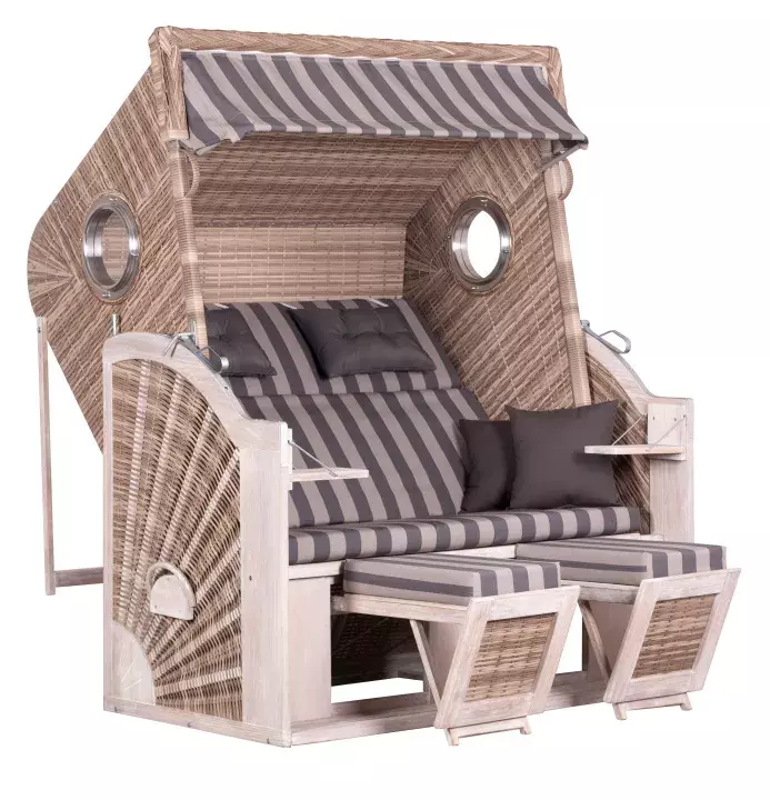 Strandkorb DeVries PURE® Cliff XXL SUN PE White Kubu Dessin 481 3 Strandkorb DeVries PURE® Cliff XXL SUN PE White Kubu Dessin 481