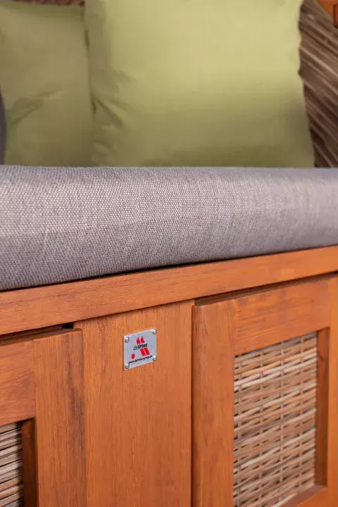 Strandkorb DeVries PURE® Comfort XL PE Griseum Des. 490 7 Strandkorb DeVries PURE® Comfort XL PE Griseum Des. 490 – Bild 5