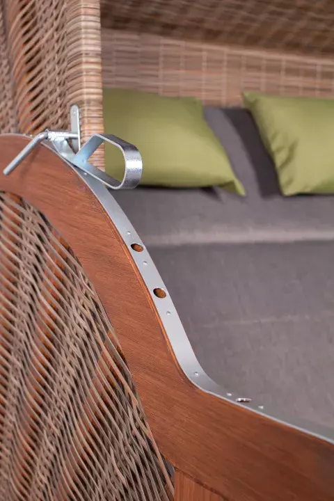 Strandkorb DeVries PURE® Comfort XL PE Griseum Des. 490 6 Strandkorb DeVries PURE® Comfort XL PE Griseum Des. 490 – Bild 4