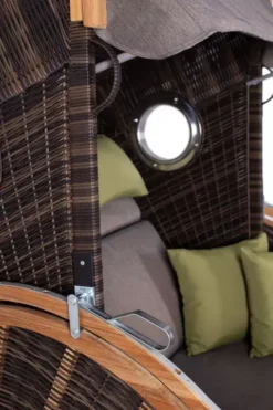 Strandkorb DeVries PURE® Seaside XL PE Ant. Brown Des. 490 -Schemel Shop 3256149027t devries pure seaside xl pe ant brown des 490 10