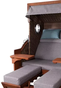 Strandkorb DeVries PURE® Seaside XL PE Griseum Des. 488 -Schemel Shop 325648826p devries pure seaside xl pe griseum des 488 15