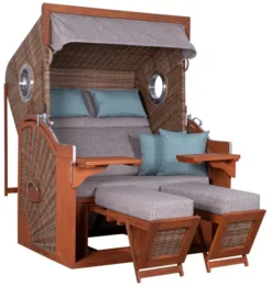 Strandkorb DeVries PURE® Seaside XL PE Griseum Des. 488