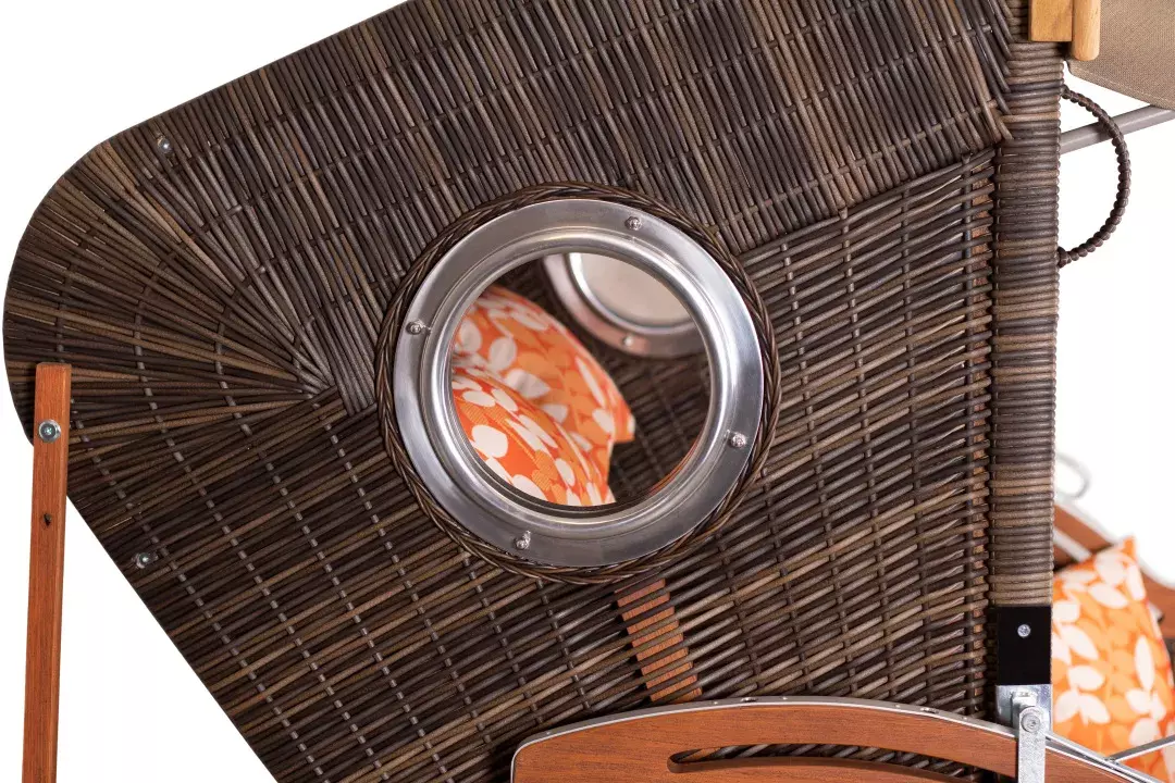Strandkorb DeVries PURE® Seaside XXL PE Anthique Brown Des. 470 6 Strandkorb DeVries PURE® Seaside XXL PE Anthique Brown Des. 470 – Bild 4