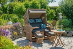 Strandkorb DeVries PURE® Madura XXL PE Tw. Hyacinth Des. 469 TEAK 17 Strandkorb DeVries PURE® Madura XXL PE Tw. Hyacinth Des. 469 TEAK -Schemel Shop 33474690t 66086 66150 devries pure madura xxl pe tw hyacinth des 469 woodie tisch rund 70cm woodie statue seeschnecke 1