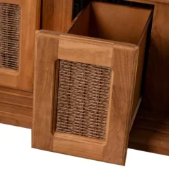 Strandkorb DeVries PURE® Madura XXL PE Tw. Hyacinth Des. 469 TEAK 16 Strandkorb DeVries PURE® Madura XXL PE Tw. Hyacinth Des. 469 TEAK -Schemel Shop 33474690t pure madura xxl twisted hyacinth 469 detail