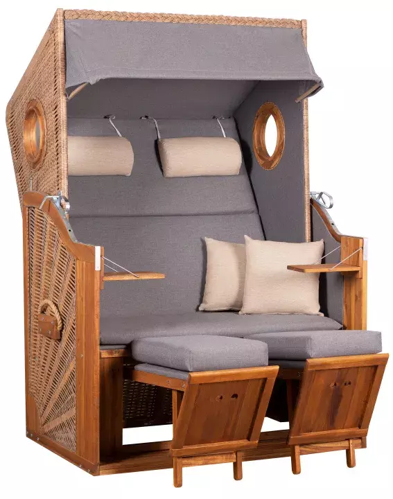 FSC® Strandkorb Trend 45 PE Walnut Dessin 751 3 FSC® Strandkorb Trend 45 PE Walnut Dessin 751