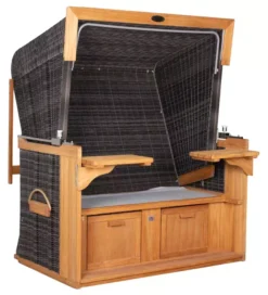 Strandkorb DeVries PURE® Friesland Sylt XXL PE Stone Grey Des.158 15 Strandkorb DeVries PURE® Friesland Sylt XXL PE Stone Grey Des.158 -Schemel Shop 4240008T Friesland Sylt XL PE stone grey Rohgestell