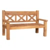 Gartenbank Rustique Teak -Schemel Shop BL02185 gartenbank rustique teak scaled