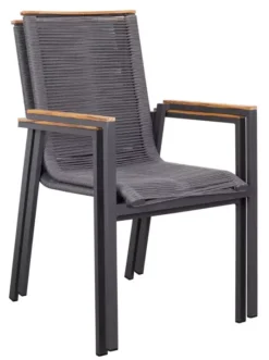 Gartenmöbelset Diningsessel Alicante Mit Tisch Malaga 120cm -Schemel Shop BL27010 Dining Stapelsessel Alicante Rope 20 4