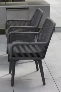 Diningsessel Marbella Rope Rund Mit Kissen -Schemel Shop BL27011 Dining Sessel Marbella Rope rund Milieu