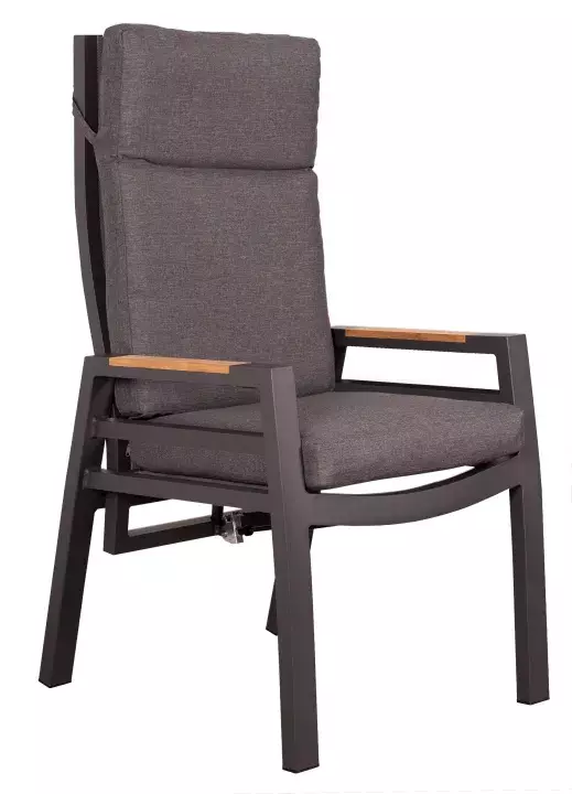 Relaxsessel Sevilla Alu/Textilene Inkl. Kissen Anthrazit 3 Relaxsessel Sevilla Alu/Textilene Inkl. Kissen Anthrazit