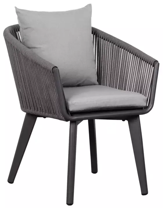 Diningsessel Cadiz Rope Mit Kissen Light Grey 3 Diningsessel Cadiz Rope Mit Kissen Light Grey