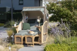 Strandkorb Amrum Teak PE Grey Dessin 500 15 Strandkorb Amrum Teak PE Grey Dessin 500 -Schemel Shop MP01902 Strandkorb Amrum Teak Bullauge grey 504 milieu 3