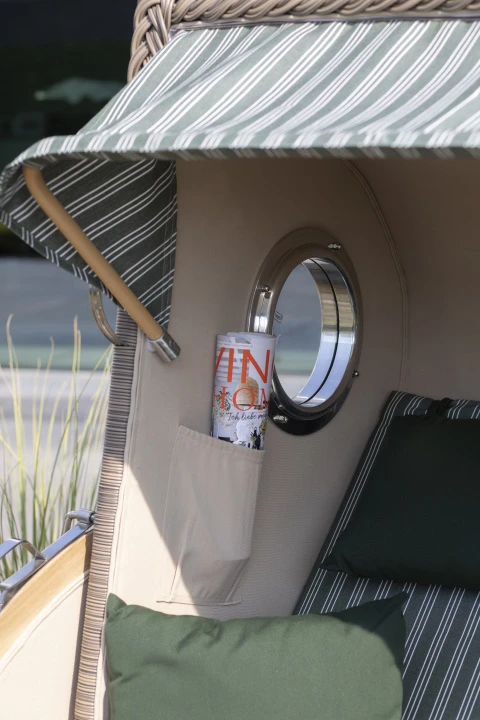 Strandkorb Amrum Teak PE Grey Dessin 586 7 Strandkorb Amrum Teak PE Grey Dessin 586 – Bild 5