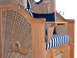 Strandkorb Amrum Single Bullauge Teak PE Shell Dessin 518 -Schemel Shop MP20900 Strandkorb Single Amrum Teak PE shell Dessin 5182028529