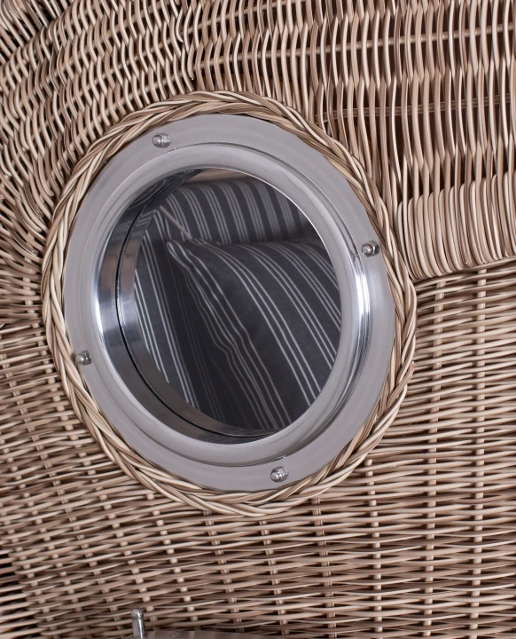 Strandkorb Amrum Single Bullauge Teak PE Shell Dessin 500-KOMPLETTSET 11 Strandkorb Amrum Single Bullauge Teak PE Shell Dessin 500-KOMPLETTSET – Bild 9