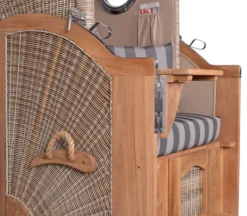 Strandkorb Amrum Single Bullauge Teak PE Shell Dessin 537 -Schemel Shop MP20909 Strandkorb Single Amrum Teak PE shell Dessin 5372028129