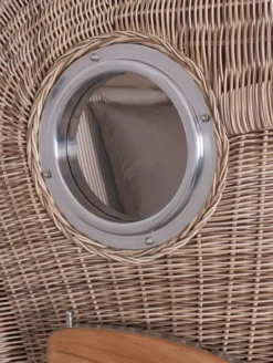 Strandkorb Amrum Single Bullauge Teak PE Shell Dessin 510 -Schemel Shop MP20912 Strandkorb Single Amrum Teak PE shell Dessin 51020 3