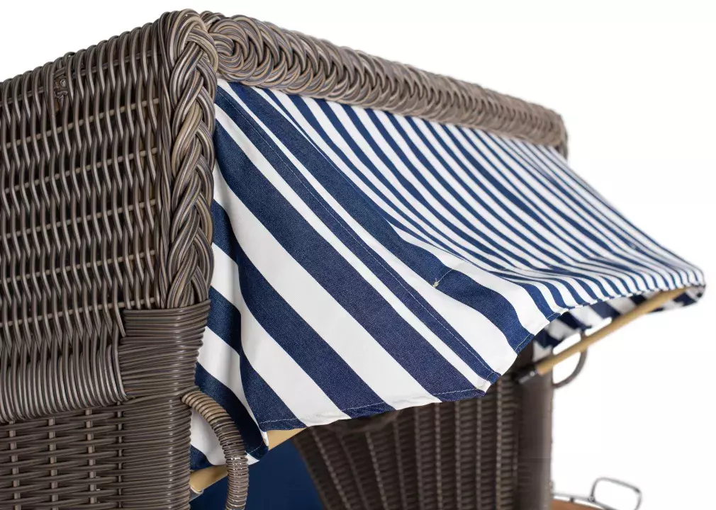 Strandkorb Werdum XL Teak PE Grey Dessin 518 6 Strandkorb Werdum XL Teak PE Grey Dessin 518 – Bild 4