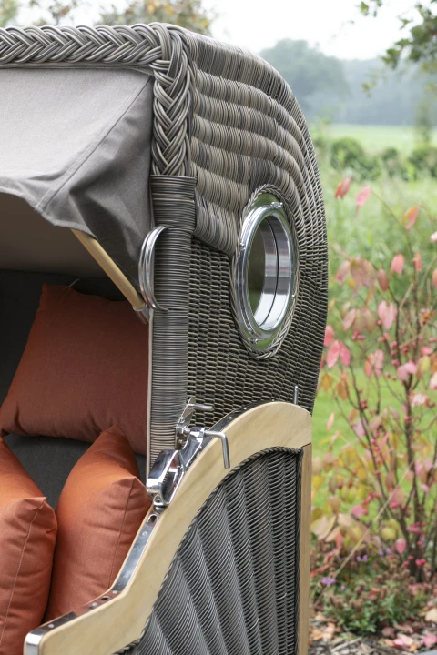 Strandkorb Amrum Grande Teak PE Grey Dessin 540 6 Strandkorb Amrum Grande Teak PE Grey Dessin 540 – Bild 4