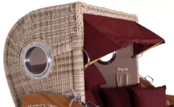 Strandkorb Amrum Grande Teak PE Shell Dessin 550 -Schemel Shop MP24823 Strandkorb Amrum Grande Teak PE shell 550