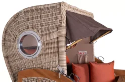 Strandkorb Amrum Grande Teak PE Shell Dessin 591 -Schemel Shop MP24829 Amrum Grande Bullauge Teak PE shell 59120 2