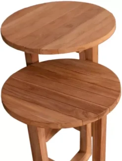 Beistelltisch 2er Set Weston Teak -Schemel Shop beistelltisch 2er set weston rund bl02184 2